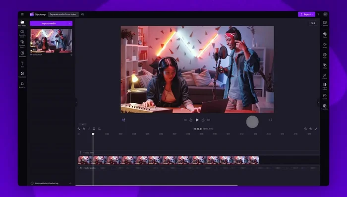 Aggiungi il video alla timeline.