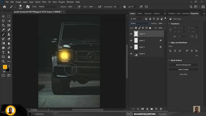 Duplica i livelli di luce per intensificare l'effetto.