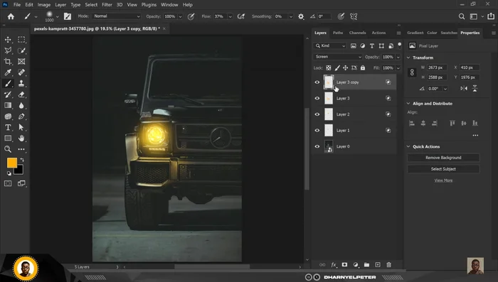 Duplica i livelli di luce per intensificare l'effetto.