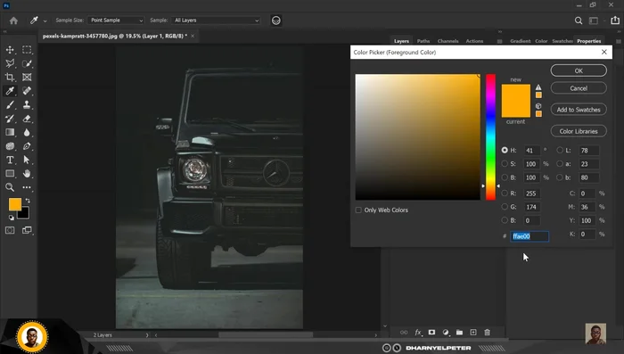 Con un pennello morbido e rotondo (opacità e flusso al 100%), applica la luce con un singolo click. Utilizza lo strumento "Dodge" (lineare) per illuminare ulteriormente le aree.