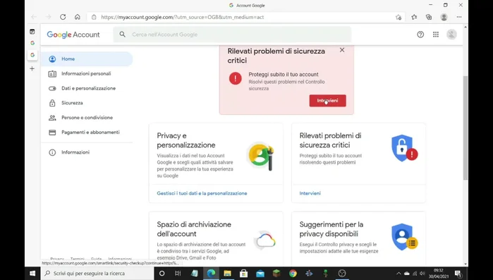 Google ti reindirizzerà al sito interessato. Inserisci la password attuale e crea una nuova password più sicura.