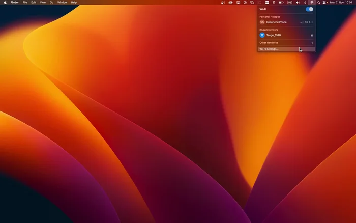 Controllare le impostazioni Wi-Fi.