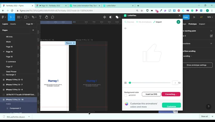 Converti l'animazione in un elemento GIF cliccando su "Converti come GIF".