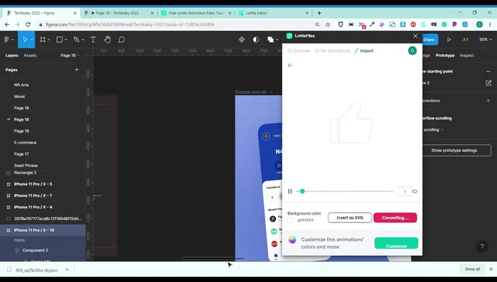 Modifica il colore di sfondo del rettangolo per abbinarlo all'animazione (se necessario).