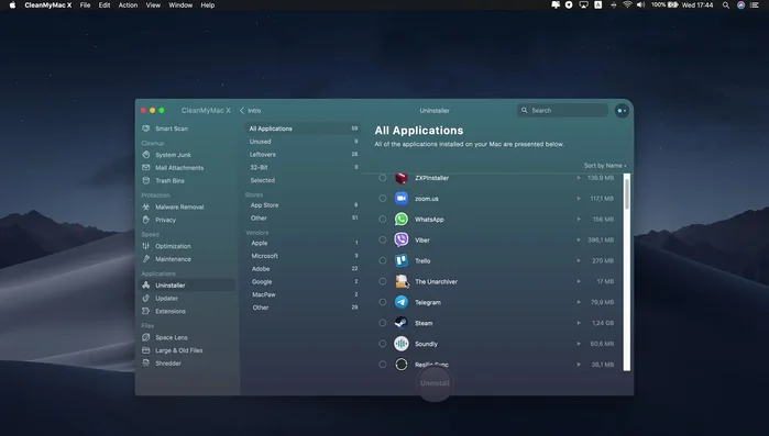 Clicca su "Disinstalla".