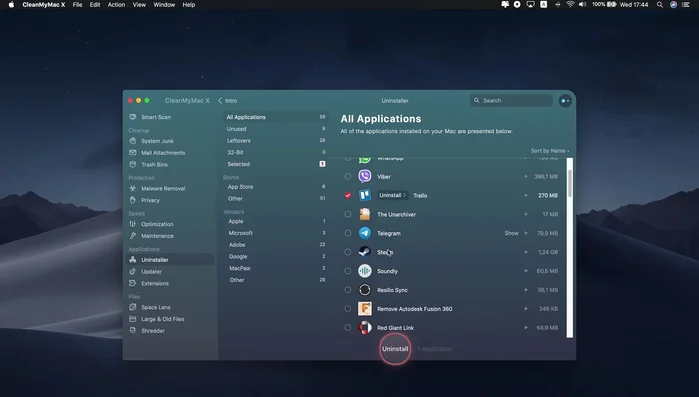Clicca su "Disinstalla".