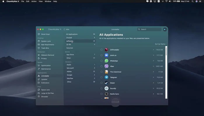 Controlla la scheda "Residui" per rimuovere eventuali file rimanenti.