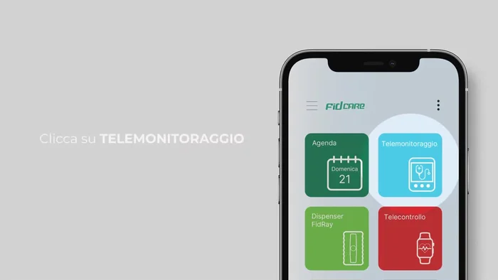 Nella schermata home, cliccare su "Telemonitoraggio".