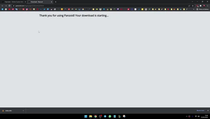 Una volta completato il download, clicca su 'Download' (3:01).