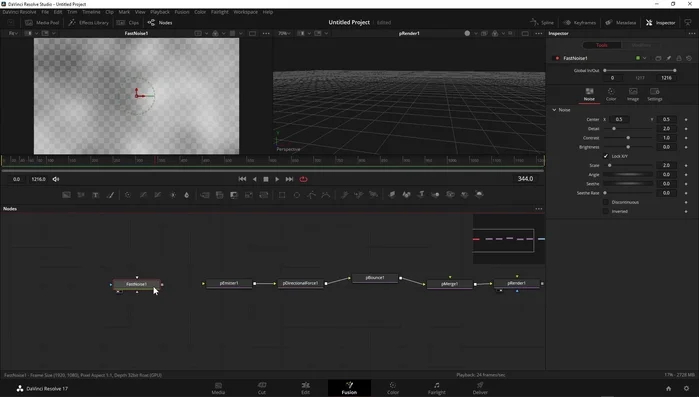 Utilizzare la rotazione relativa al movimento ("Rotation Relative to Motion") per far sì che le particelle seguano la direzione del lancio.