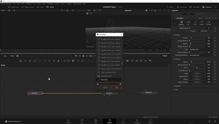 Regolare i parametri del nodo "P.Bounce" (elasticità, spin, roughness) per personalizzare il comportamento delle particelle al rimbalzo.