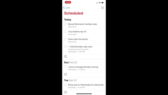 Visualizzare gli elementi di tutti i tuoi elenchi contemporaneamente.