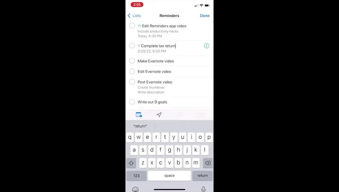 Organizzare la lista di cose da fare con gli hashtag.