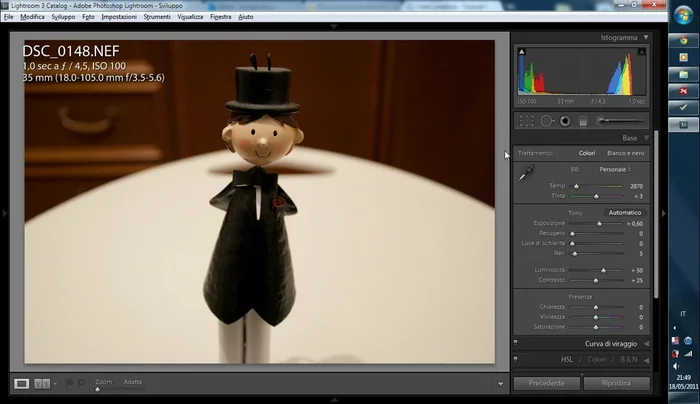 Scattare una foto separata della Grey Card nella stessa illuminazione della foto principale.