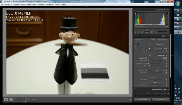 Controllare il risultato e regolare l'esposizione se necessario.