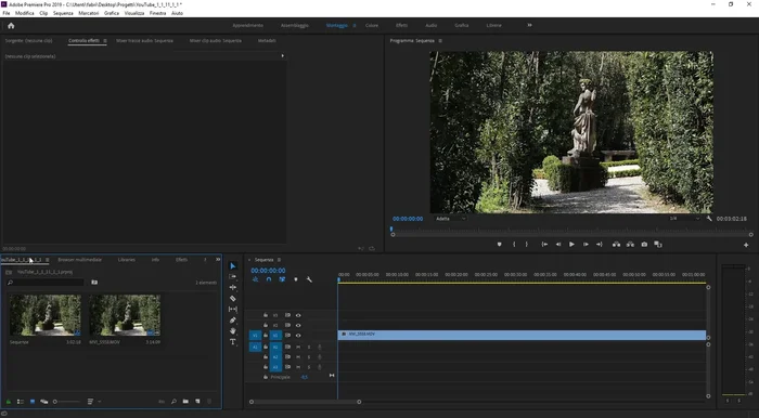 Trascinare l'elemento video nero sulla timeline, sovrapponendolo al filmato.