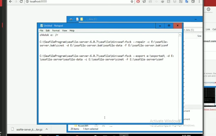 Esecuzione del Controllo Disco di Windows.