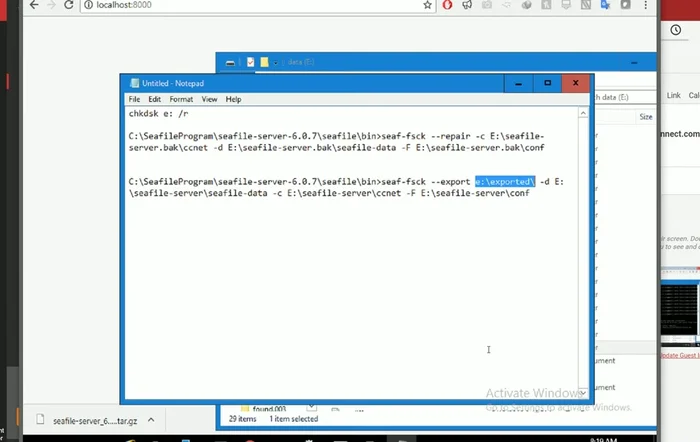 Estrazione di tutti i dati del file C in una nuova cartella.