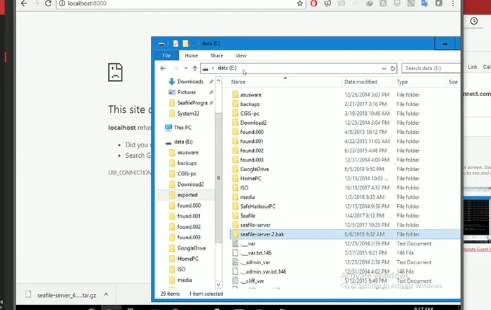 Utilizzo dello strumento di controllo disco di Seafarer (percorso specifico e parametri di riparazione).