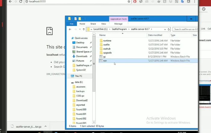 Utilizzo dello strumento di controllo disco di Seafarer (percorso specifico e parametri di riparazione).