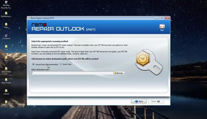 Scegliere il metodo di scansione: 'Scansione normale' (più veloce) o 'Scansione intelligente' (più accurata).