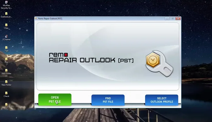 Selezionare il file PST danneggiato.