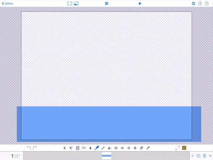 Scegli un colore marrone e usa lo strumento matita per disegnare una montagna, assicurandoti di chiudere la forma.