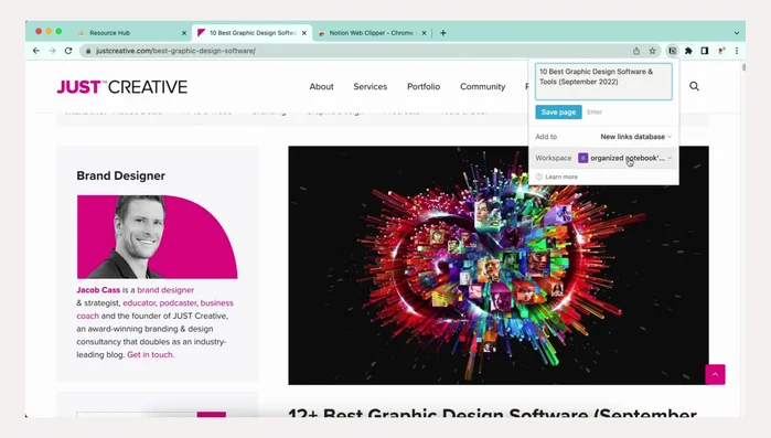 Aggiungere titolo e assicurarsi di essere nell'area di lavoro e nel database corretti (Resource Hub).