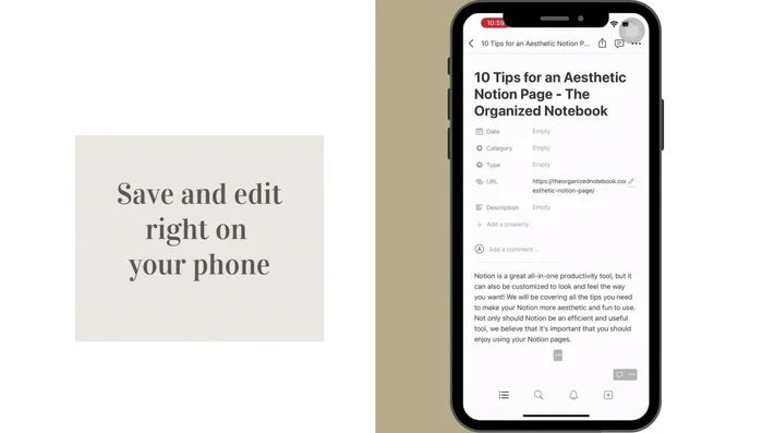 Salvare e modificare la risorsa direttamente sull'app.