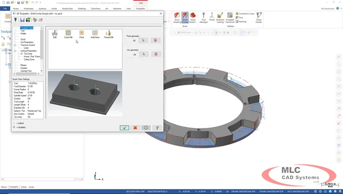 Attivare la compensazione della punta per assicurare la perforazione completa.