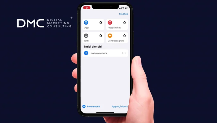 Utilizza la barra di ricerca per trovare rapidamente un promemoria specifico.