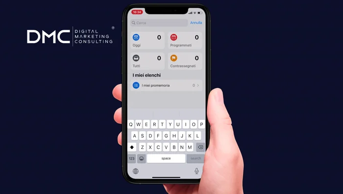 Utilizza la barra di ricerca per trovare rapidamente un promemoria specifico.