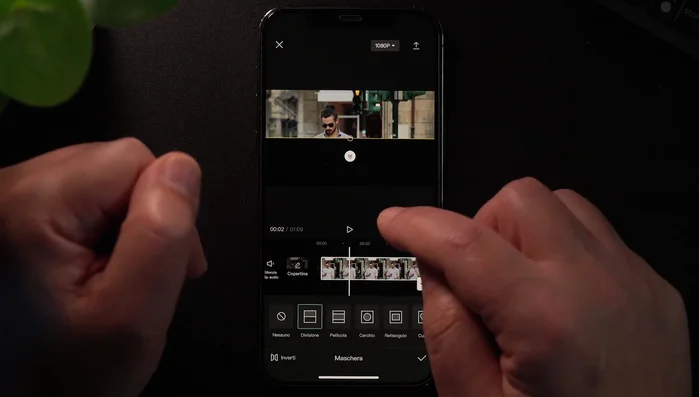Modificare la sfumatura della maschera utilizzando la freccina dedicata.