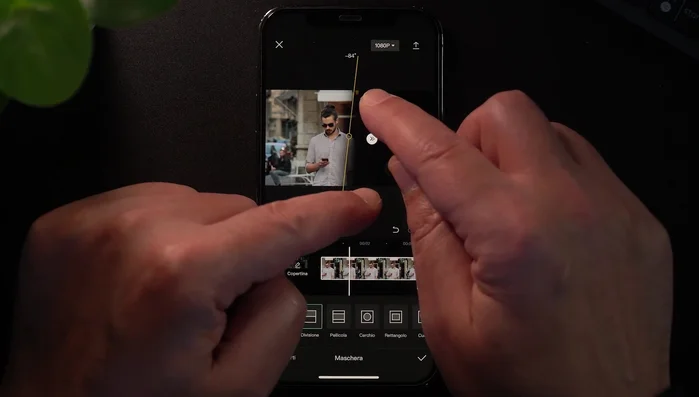 Modificare la sfumatura della maschera utilizzando la freccina dedicata.