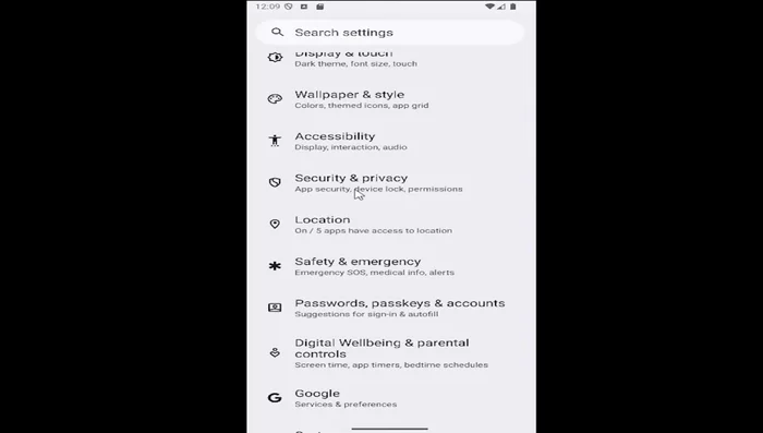 Scorri verso il basso e seleziona "Benessere digitale e controllo genitori".