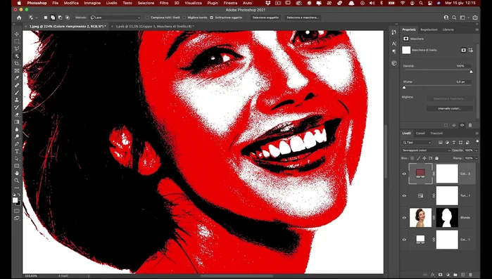 Convertire il livello dell'immagine in oggetto avanzato.