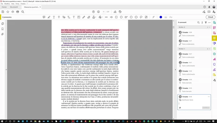 Sostituire testo selezionando la parte da modificare e utilizzando lo strumento di sostituzione.