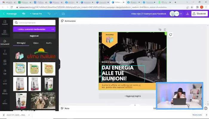 Modifica il testo del post per adattarlo alla tua promozione (es: capsule Lavazza per ufficio).