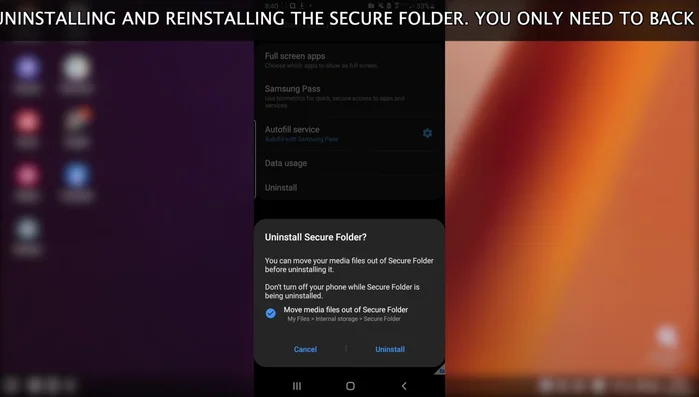 Vai su "Altre impostazioni" e disinstalla completamente l'app problematica (puoi scegliere di spostare i dati di supporto o meno).