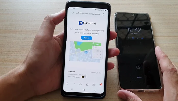 Effettua l'accesso al tuo account Samsung. Utilizza le stesse credenziali utilizzate sul tuo dispositivo.
