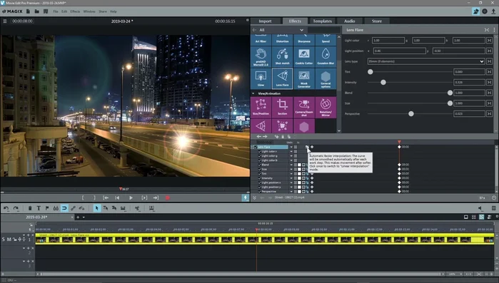 Utilizzare l'opzione 'Interpolazione' per rendere l'animazione più fluida.