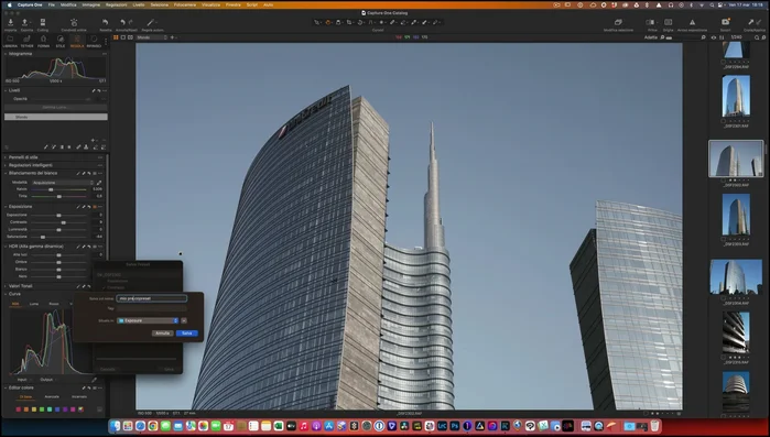 Assegnare un nome al preset e salvarlo.