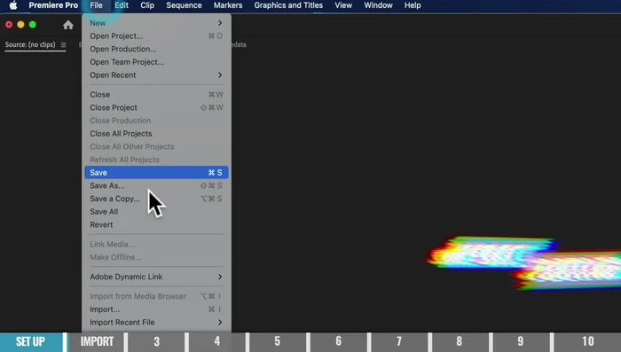 Importazione dei file video e audio