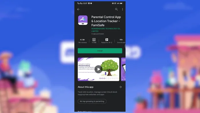 Installa l'app Famisafe sul tuo telefono (Google Play Store) e l'app Famisafe Junior sul dispositivo del tuo bambino.