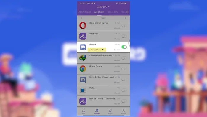 Tocca 'Regole avanzate' sotto Discord.