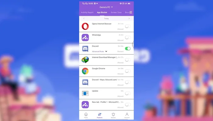 Imposta limite di tempo: definisci la durata massima di utilizzo di Discord prima che l'app venga bloccata.