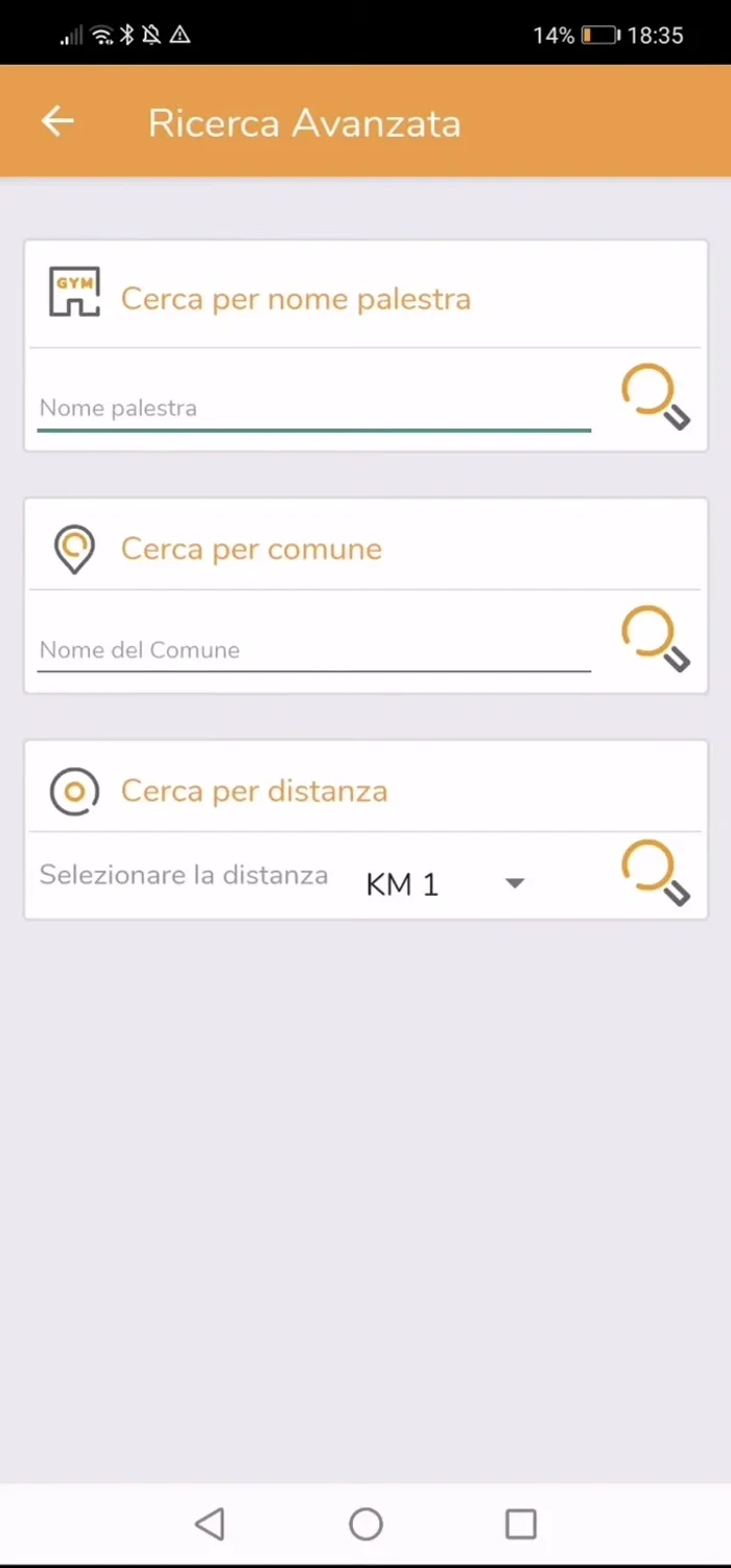 Inserisci 'Palestra Digitale' nel campo di ricerca e clicca sull'icona della lente d'ingrandimento.