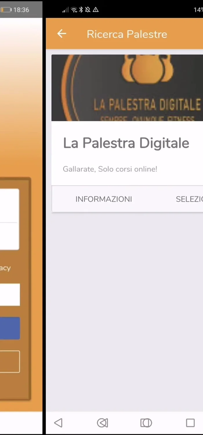 Seleziona la Palestra Digitale.