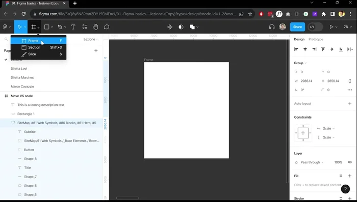 Organizzazione con Sezioni e Pagine