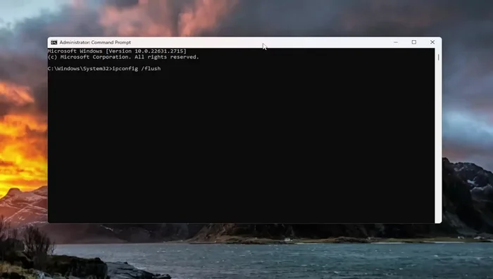 Digita `netsh winsock reset` e premi Invio.